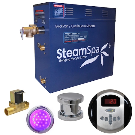 Steamspa Indulgence 4.5 KW Bath Generator w/Auto Drain-Polished Chrome IN450CH-A